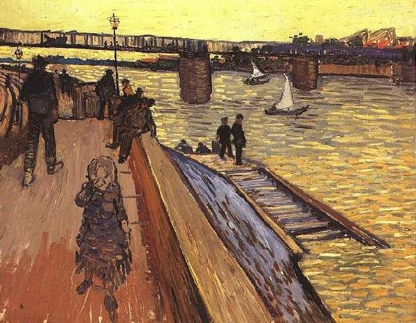 Vincent Van Gogh The Bridge at Trinquetaille oil painting picture